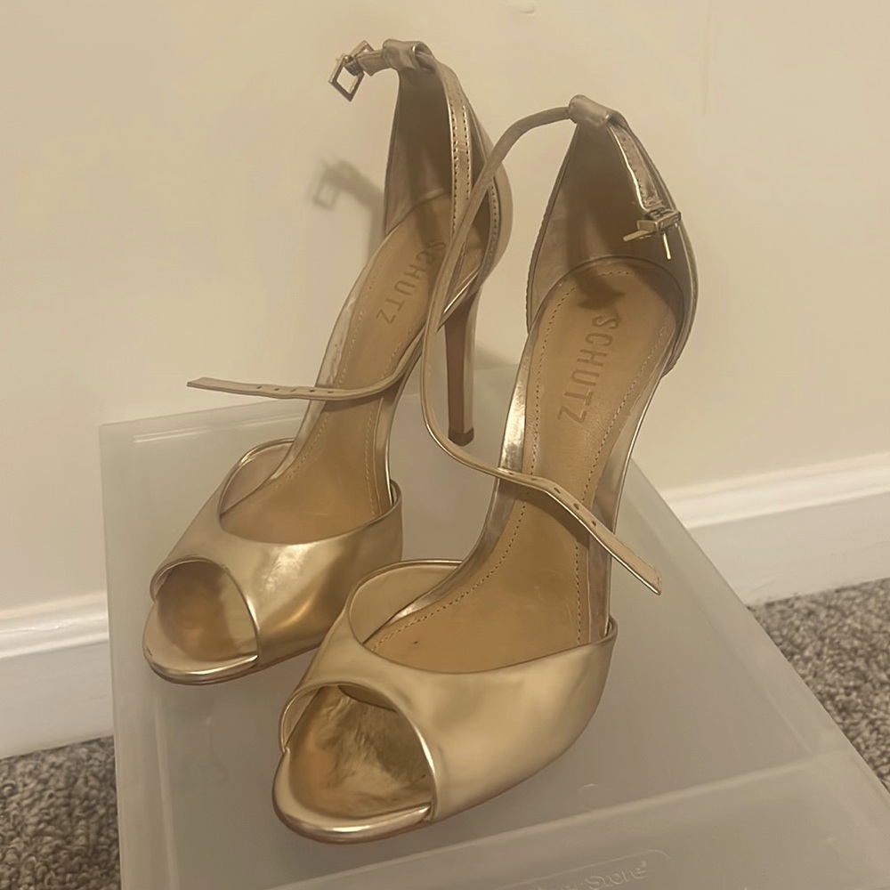 Schutz Gold Heels